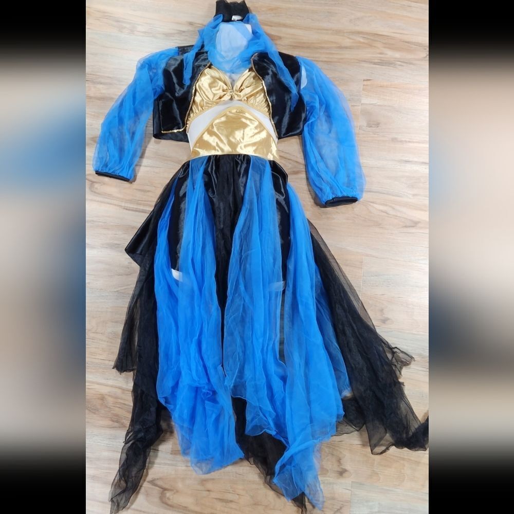 💜Vintage Blue, Black, & Gold Genie Costume Size 6